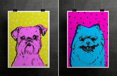 Colorful Dog Breed Prints from Evie Kemp