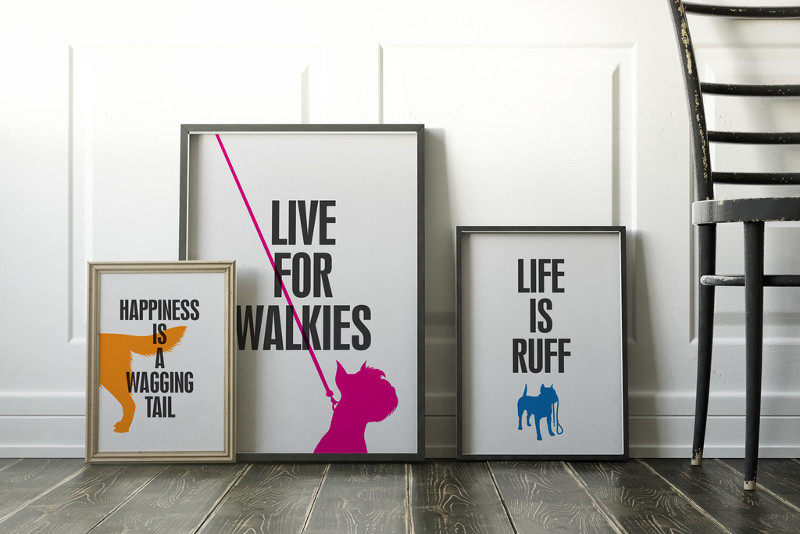 Modern Dog-Themed Wall Art from Fifi + Pascale