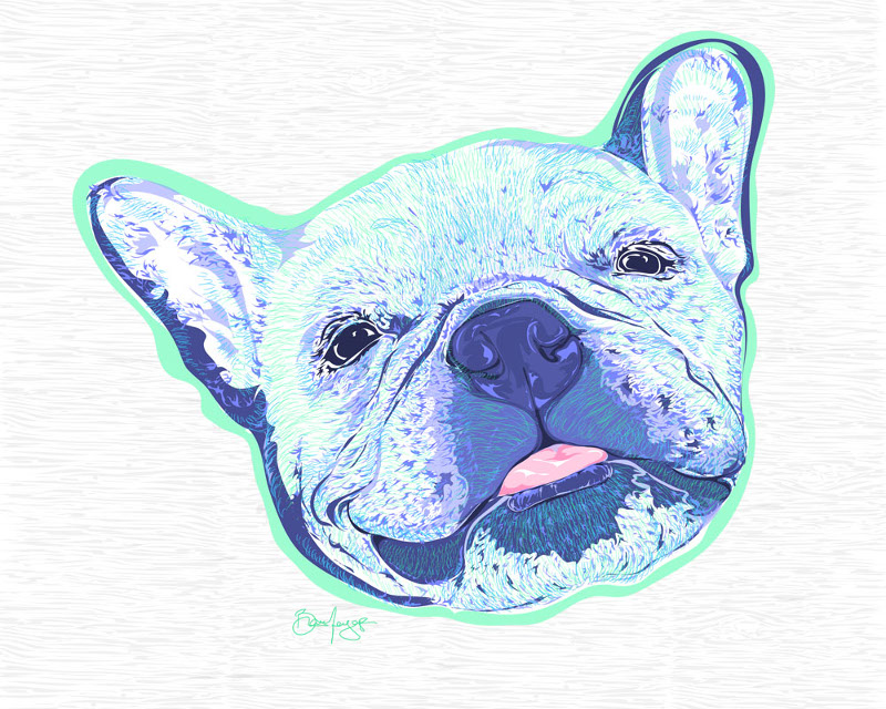 Custom Dog Portraits and Illustrated Art Prints by Dottie Dog