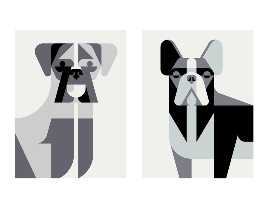 Minimalist Dog Breed Posters from Josh Brill