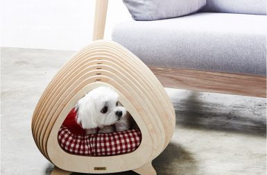 Modern Fishbone-Inspired Dog House from POTE
