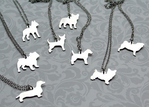 Pet hot sale silhouette necklace