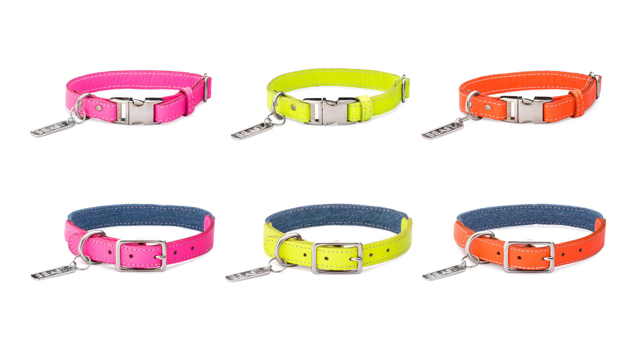 New Neon Leather Collar Collection from LoveThyBeast