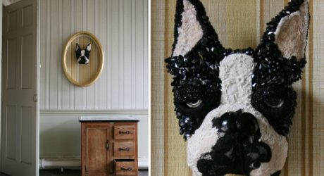 Textile Dog Sculptures by Donya Coward