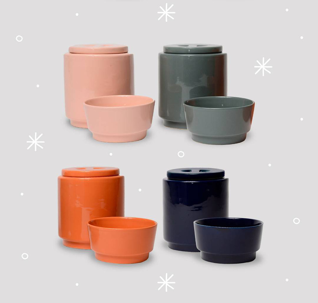 Colorful Ceramic Treat Jars and Bowls from Waggo
