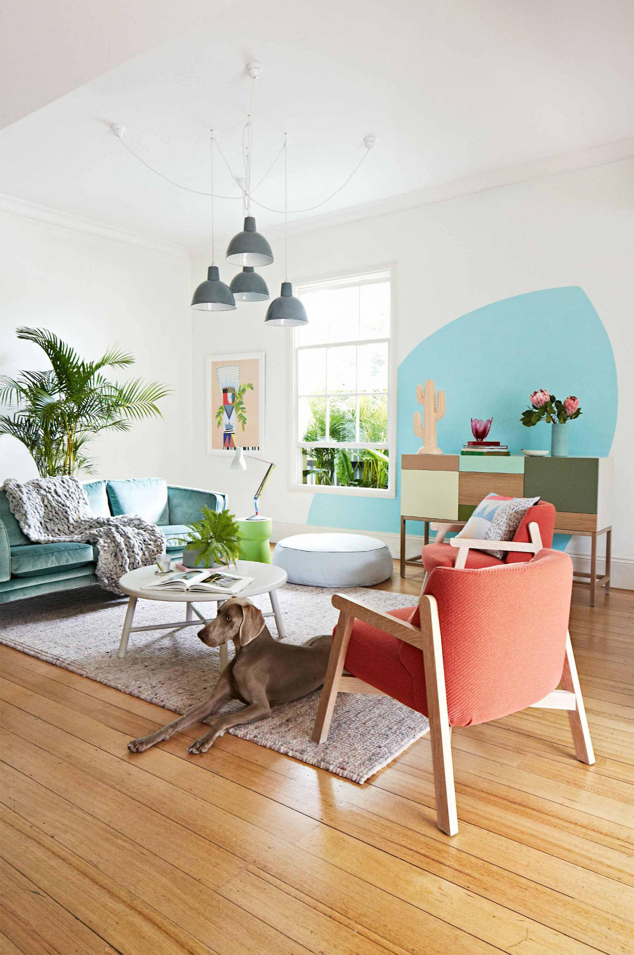 Spotted: A Modern, Colorful Home + A Weimaraner