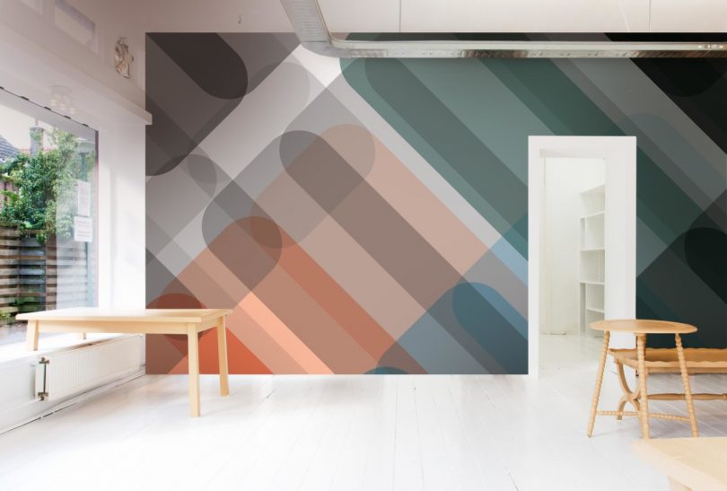 Colorful and Abstract Patterned Wallcoverings by Leigh Bagley x Newmor