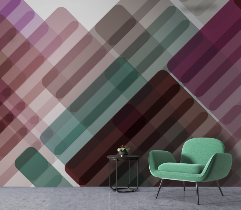 Colorful and Abstract Patterned Wallcoverings by Leigh Bagley x Newmor