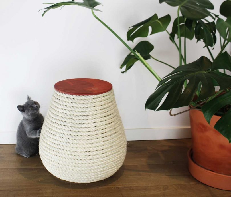 Krab Designed a Stool Your Cats Can Tear Up
