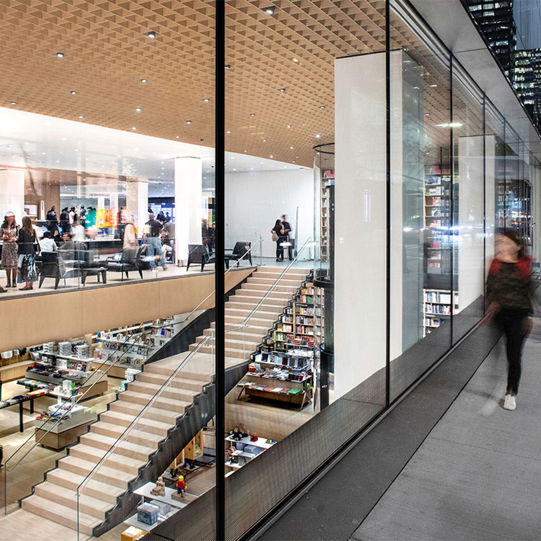 New MoMA Flagship Store Boasts a Two-Story Bookshelf with 2,000 Books