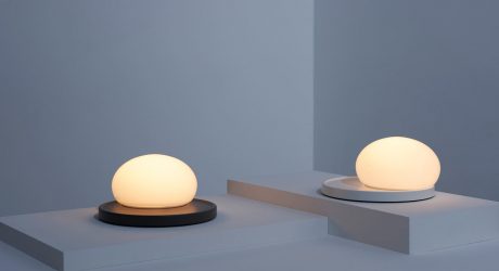 A Modern Lamp That Requires Human Touch to Adjust It