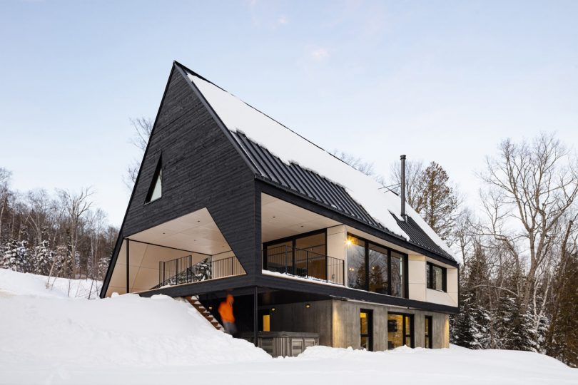 Cabin A: A Dramatic A-Frame Cabin in Québec’s Charlevoix Region