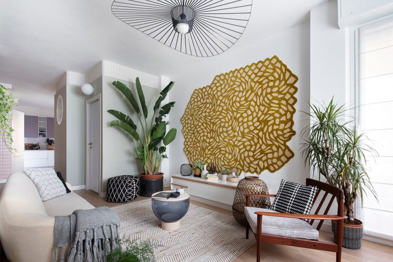 A 96m2 Apartment in Milan Designed to Feel Like an Imaginary Garden