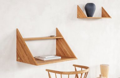 XLIBRIS: A Multifunctional Desk and Shelf That Take After Origami