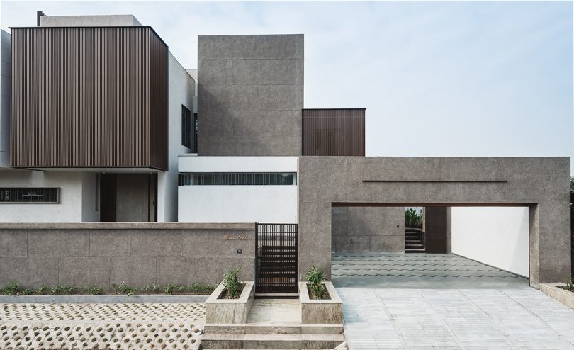 The Sarpanch House Stands out From Its Rural Surroundings