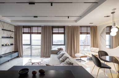 A Modern 110m2 Apartment in Ukraine with Views of Monastery Island