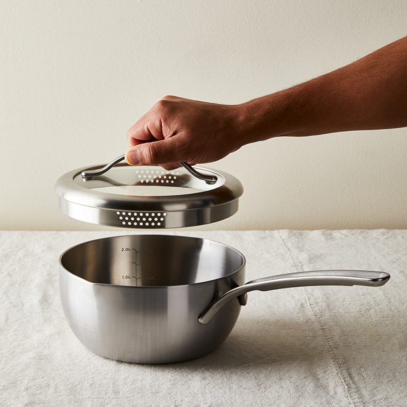 Five Two by Food52 Essential Cookware 12-Inch Covered Stainless Skillet