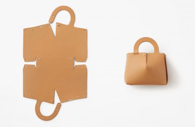Nendo Creates a Bag Made From a Piece of Laser-Cut Leather