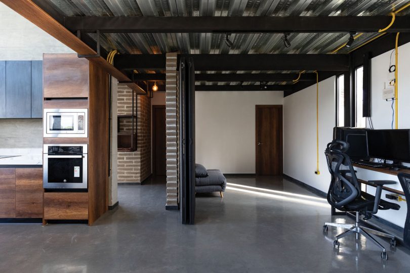 interior view of industrial modern house 