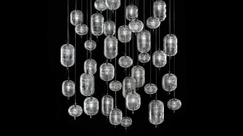 Lodes’ Jefferson Crystal Suspension Lighting Evokes the 1960s