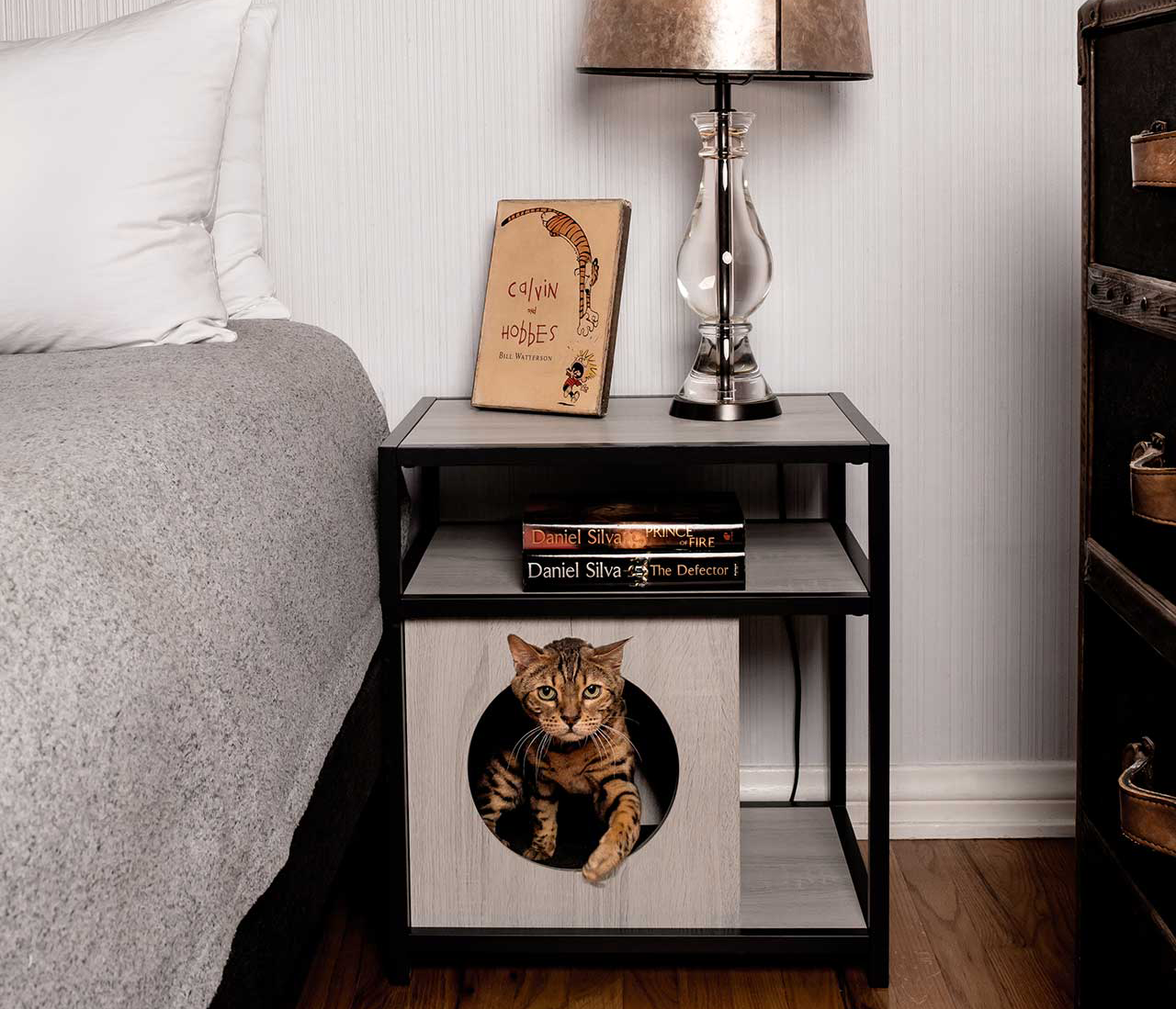 cat bed nightstand