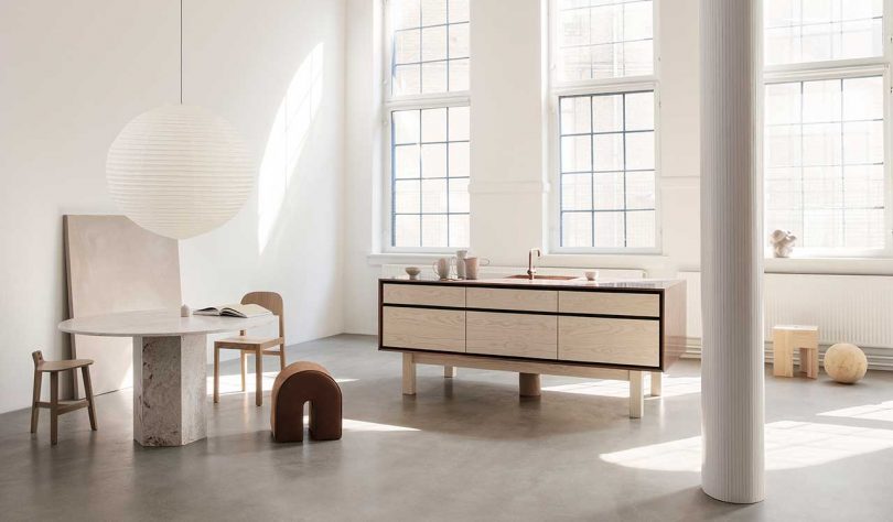 Garde Hvalsøe Presents Framed: A New Kitchen Model Mixing Wood, Copper + Zinc
