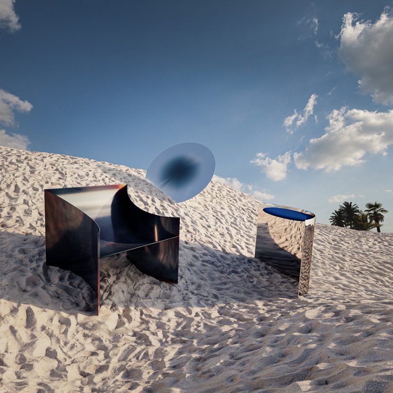 furniture in sand dune