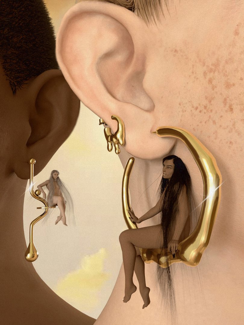 ear with earring