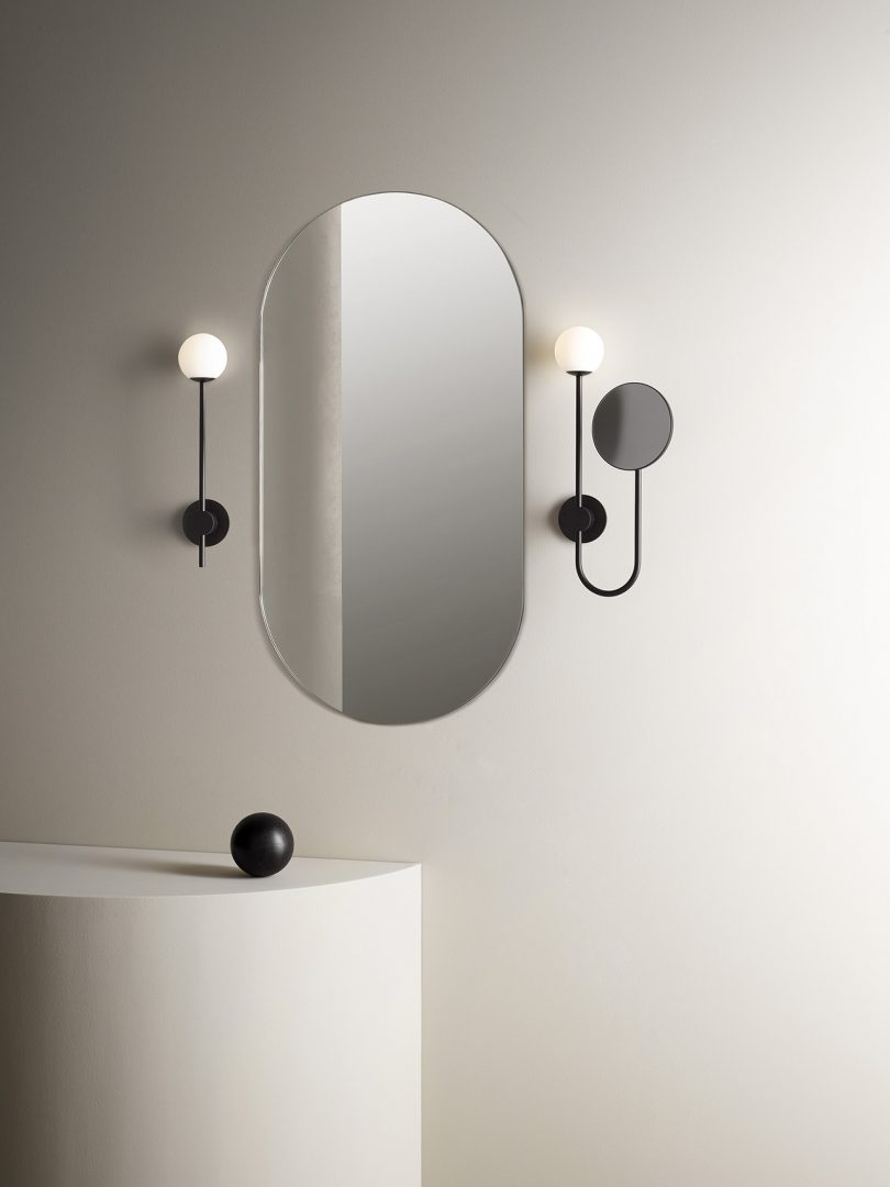 wall sconces and mirror