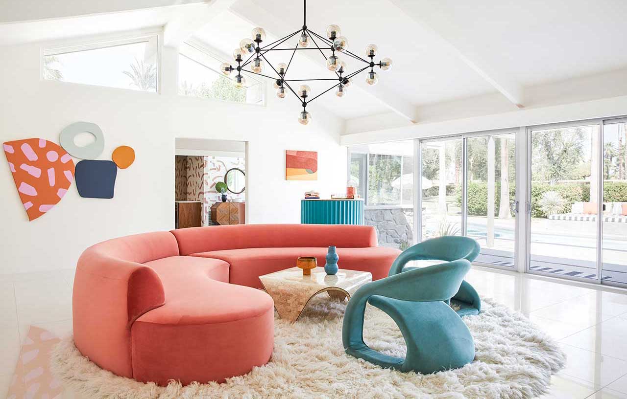 Colorful mid deals century modern