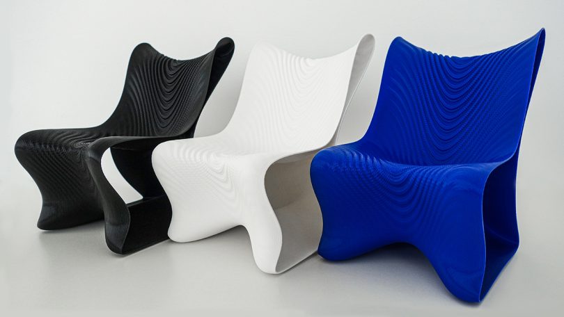 Undulating + Futuristic, Meet the Mawj 3D Printed Chair