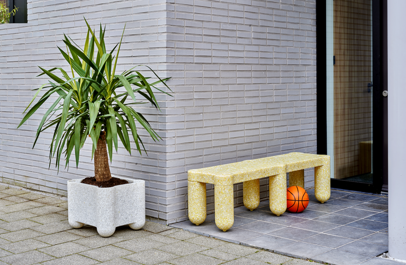 planter and bench