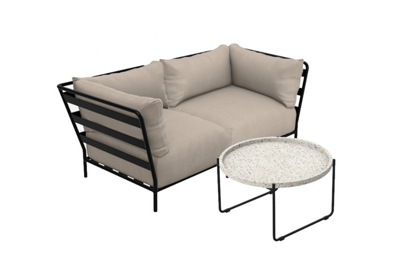 outdoor two-seater sofa