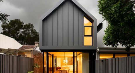A Crumbling Cottage Becomes New With a Gabled Volume in Back
