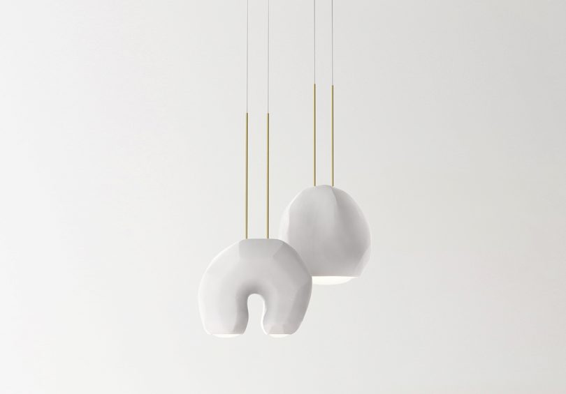 two pendant lights