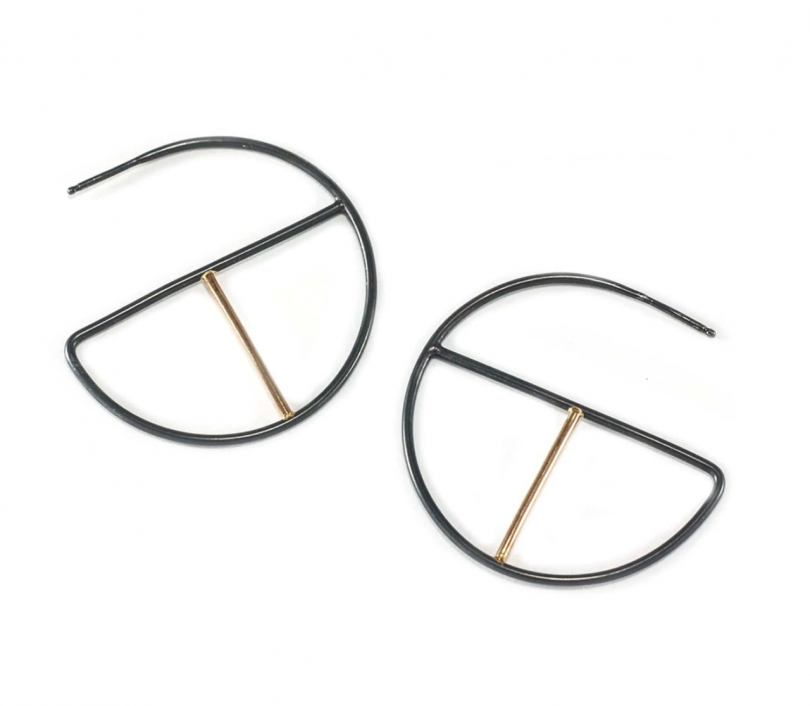 geometric hoop earrings
