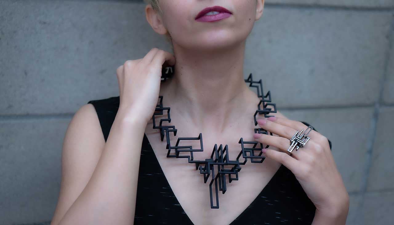 3D Print Necklace 'Blue Cube' | ShopOne | RIT