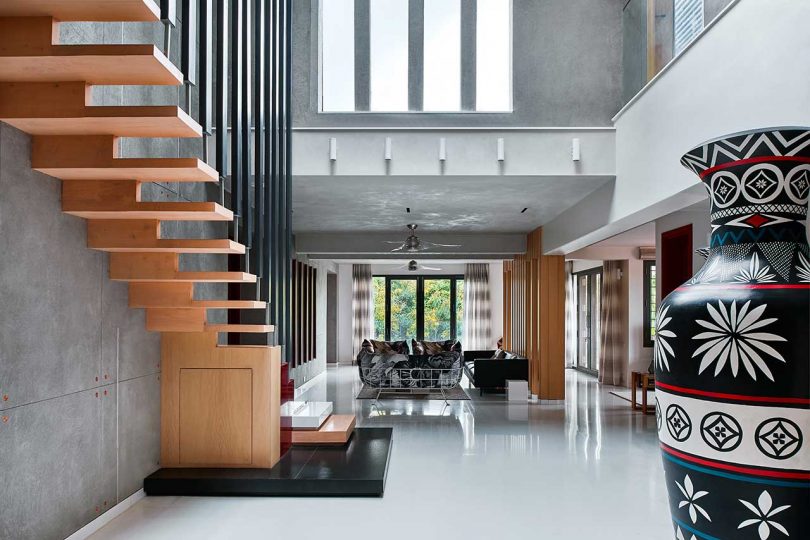 A Neutral Home in Bangalore Comes Alive With Crimson Accents