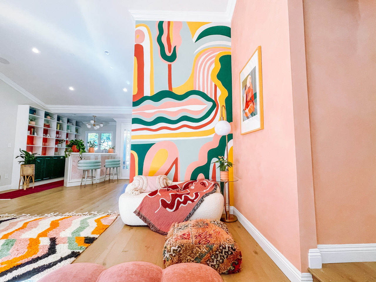 vibrant living room wall color