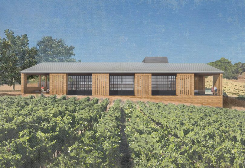 architectural rendering of tasting room