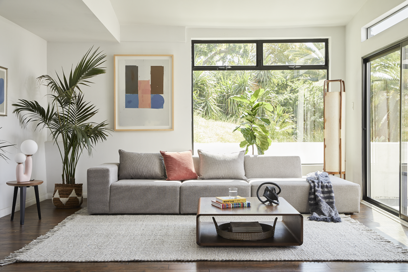 sectional sofa in living space