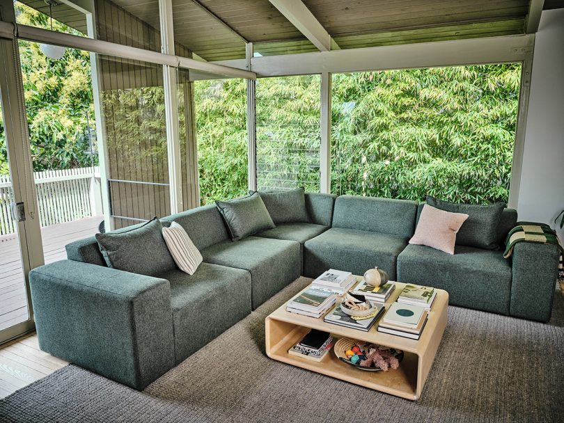 sectional sofa in living space