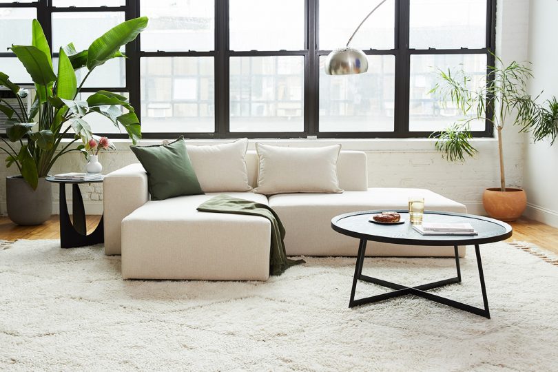 sectional sofa in living space