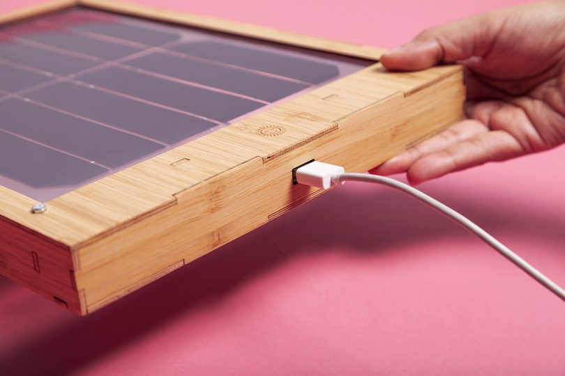 detail of window solar charger