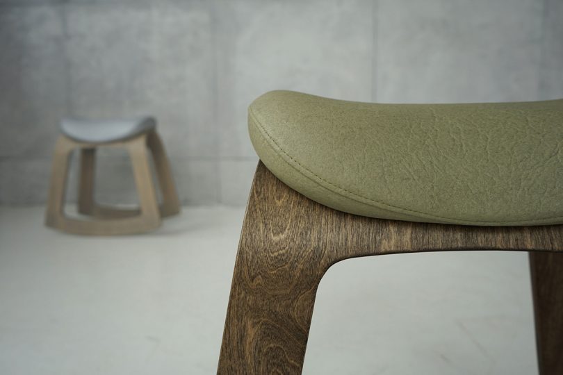 rocking stool detail