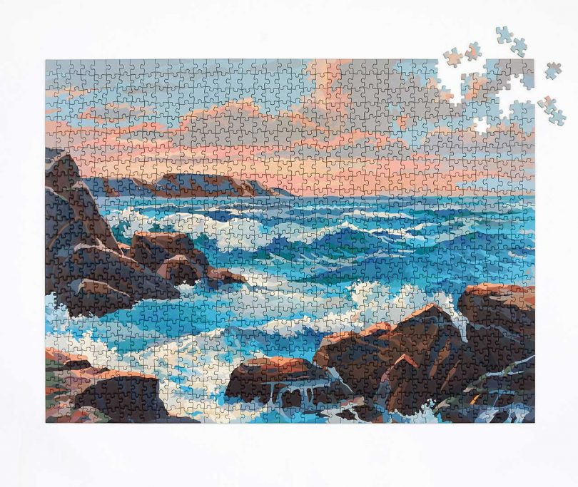 1950s Inspired Paint by Numbers Puzzles Featuring Modernized Landscapes