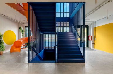Ravenpack Gets a Colorful New Headquarters Complete With a Slide + Game Room