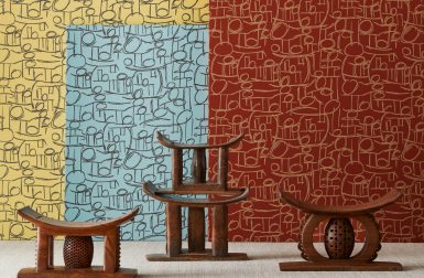 Chrissa Amuah Designs Textiles for Bernhardt Designs Inspired by Ghanaian Symbology