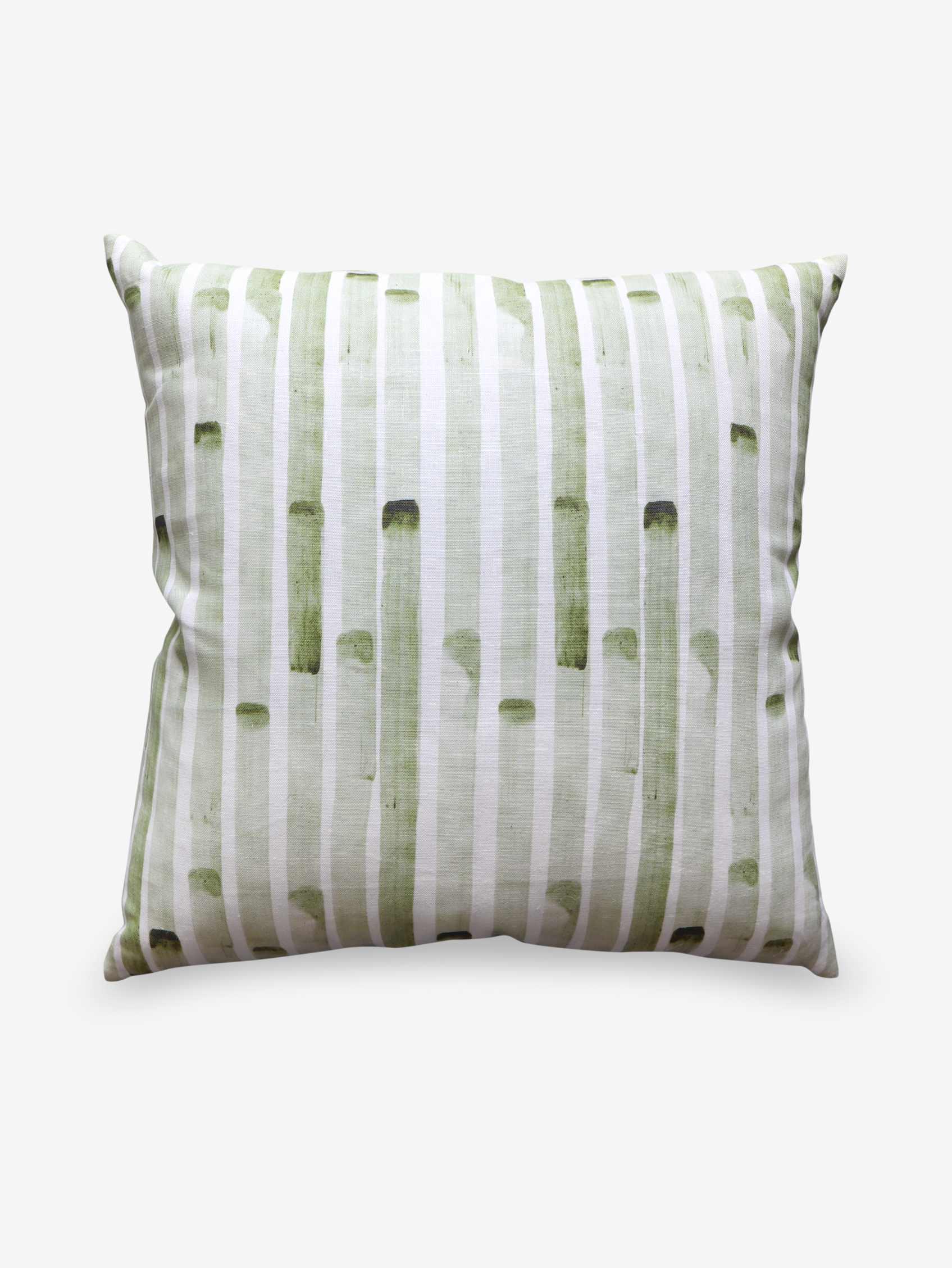 green stripe pillow