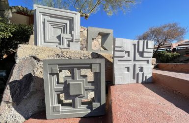 Frank Lloyd Wright-Inspired 3D Cement Tiles + Textile Blocks